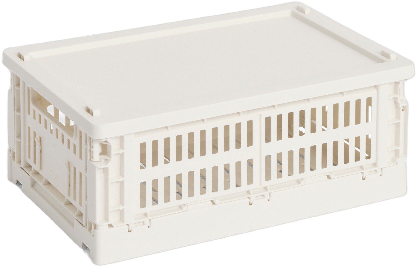 HAY Colour Crate Lid Plastic-Small-Off-white