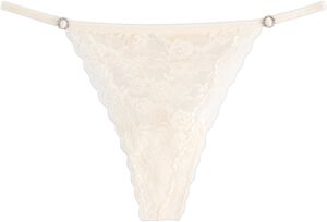 Stringtrosor i spets med en liten s