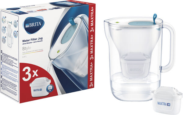 BRITA STYLE LED4W INCL 3 MXPRO JUG BLUE