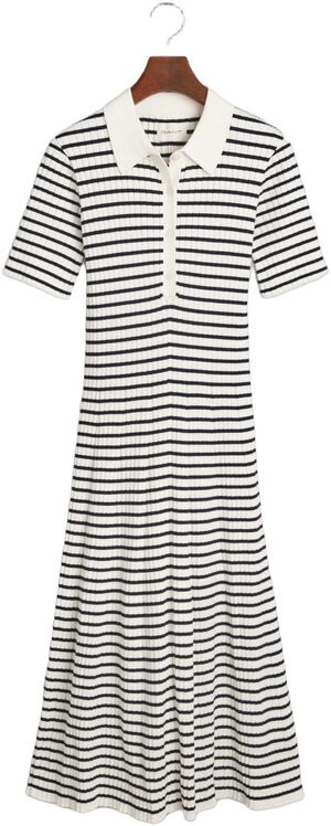 RIB KNIT STRIPED RUGGER SS DRESS