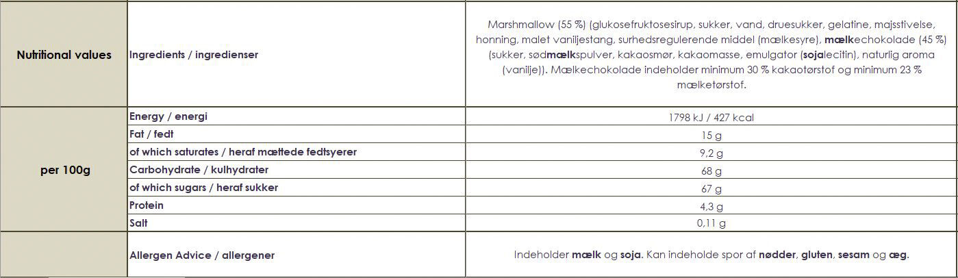 Milk chocolate marshmallows 60 gr