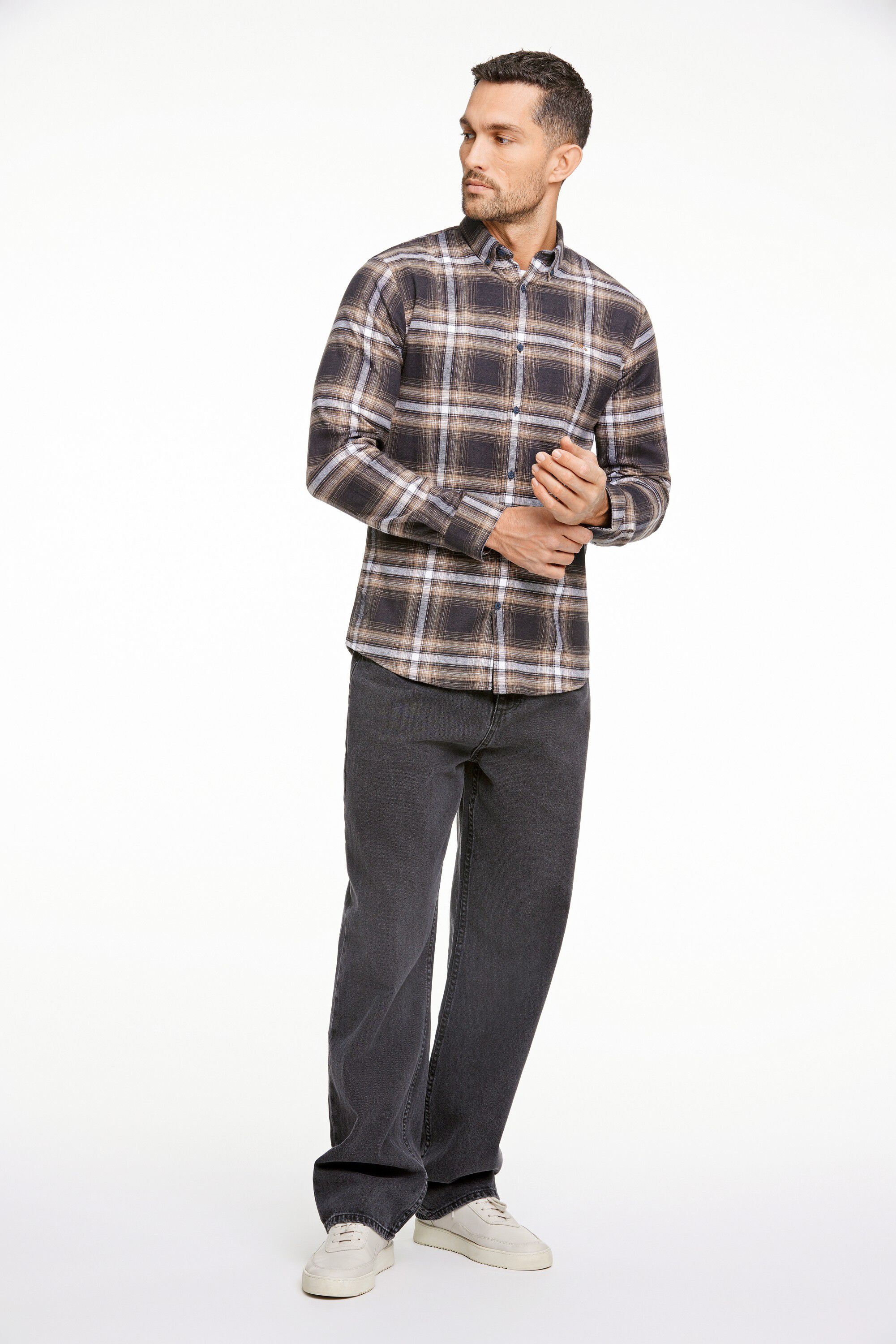 Brushed checked shirt L/S