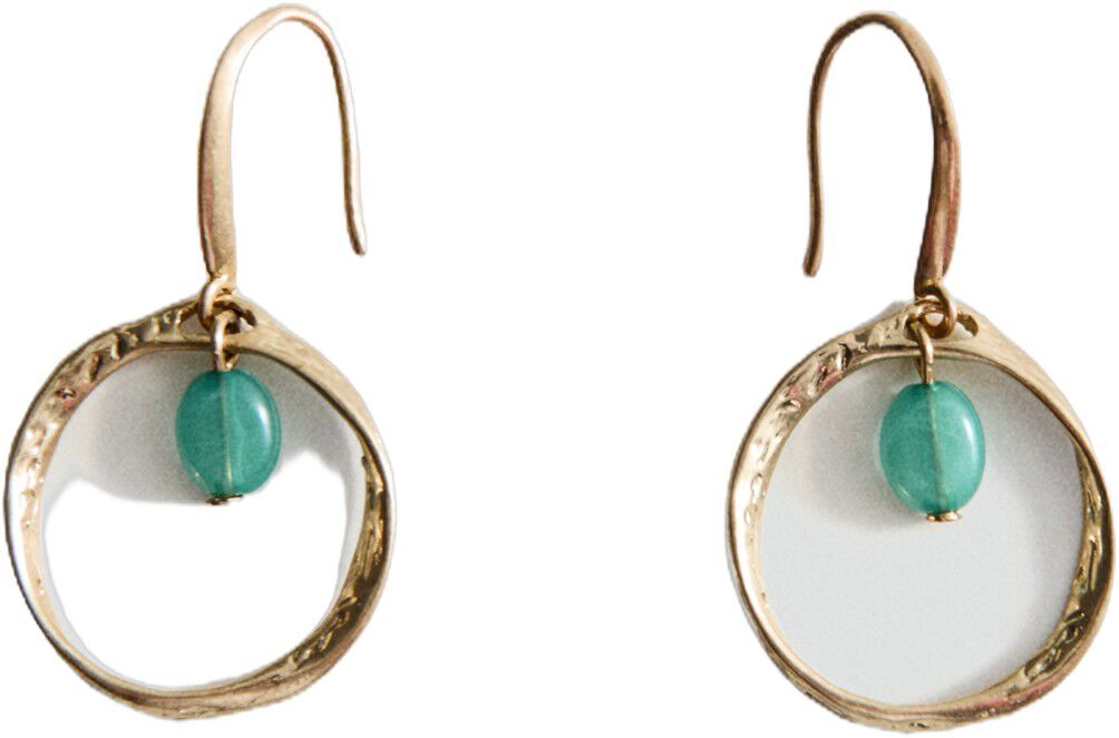 Bead hoop earrings