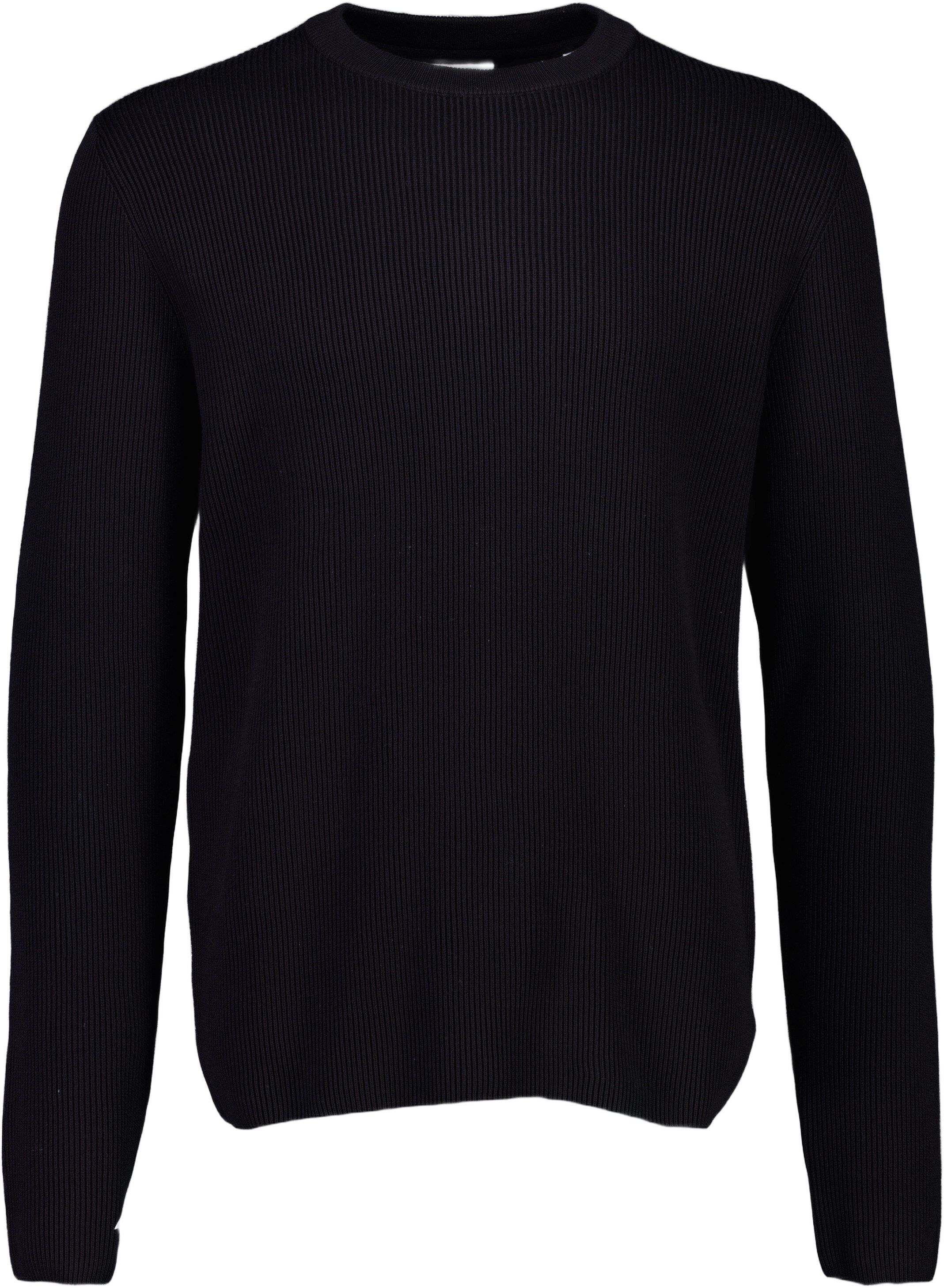 Rib knitted o-neck knit