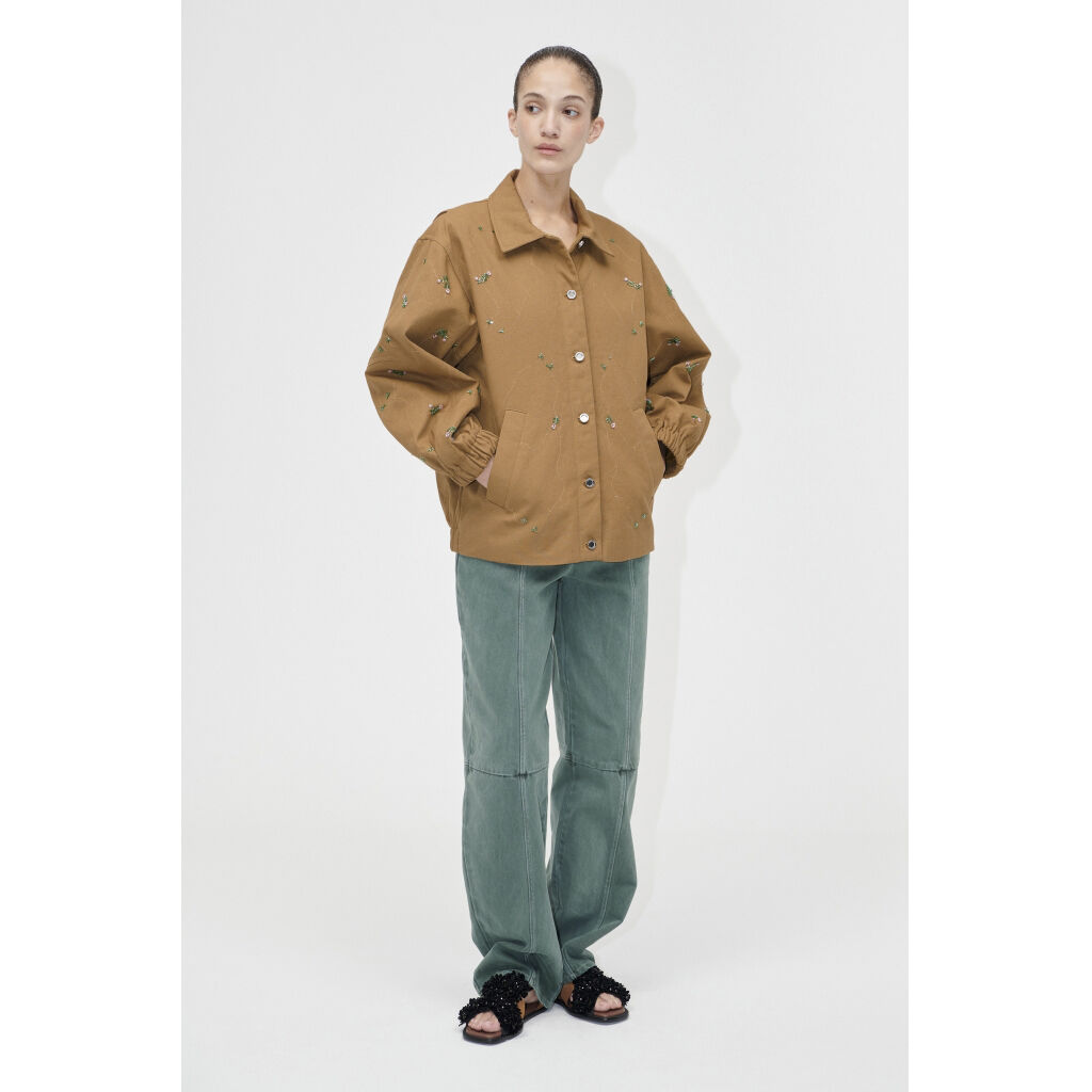 2368 Beaded Embellished Canvas, Oversized Utility Workwear J