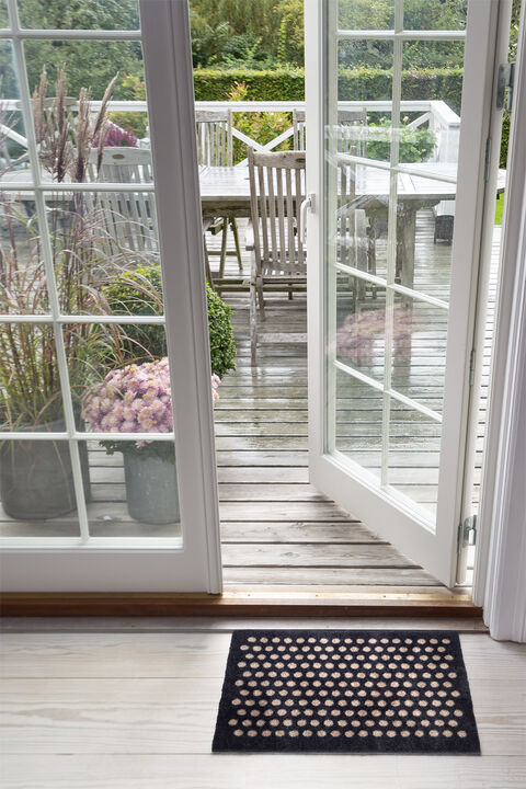 Måtte 40x60 cm, dot sort/sand