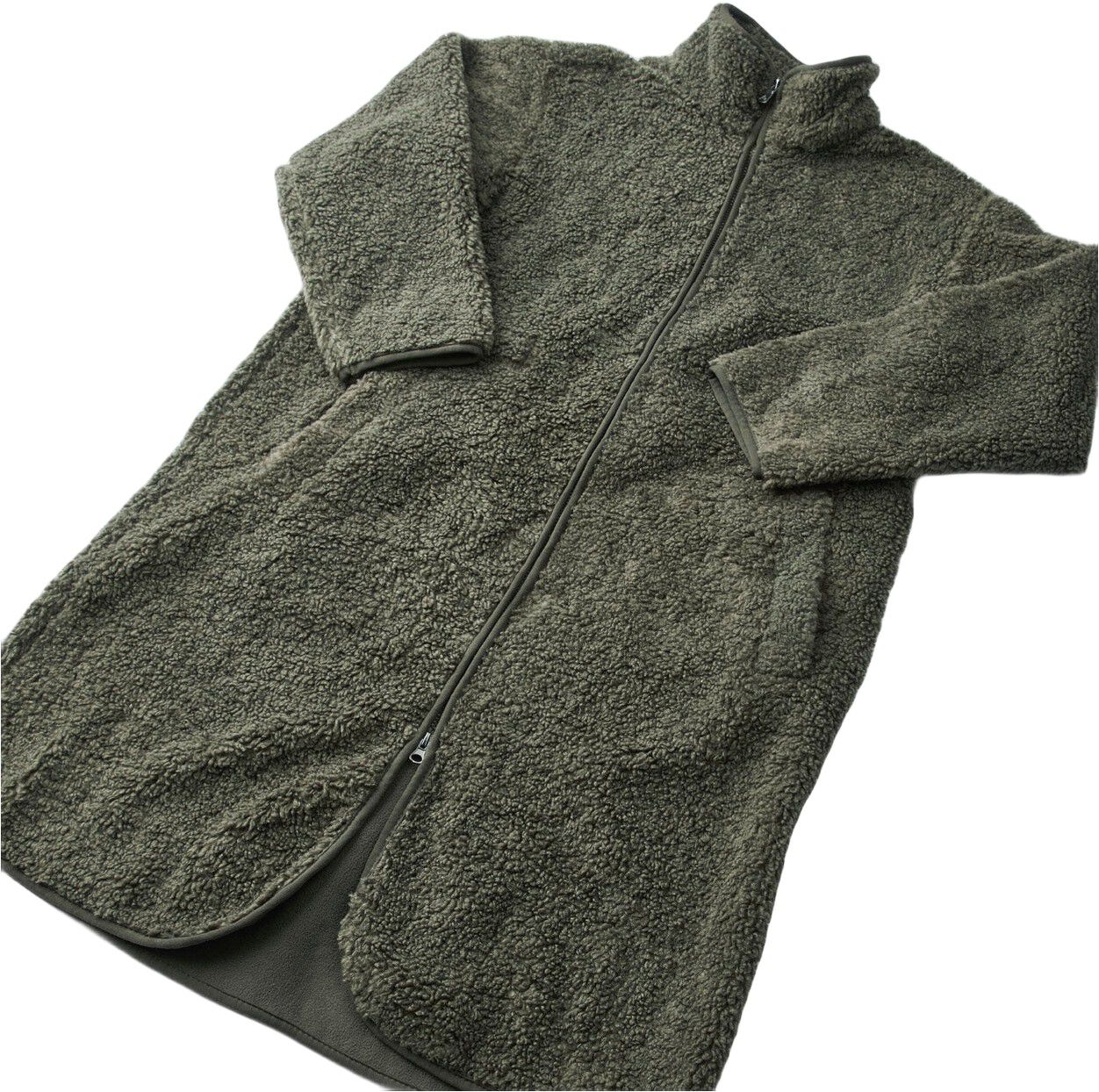 Edith Pile Lang Fleecejakke