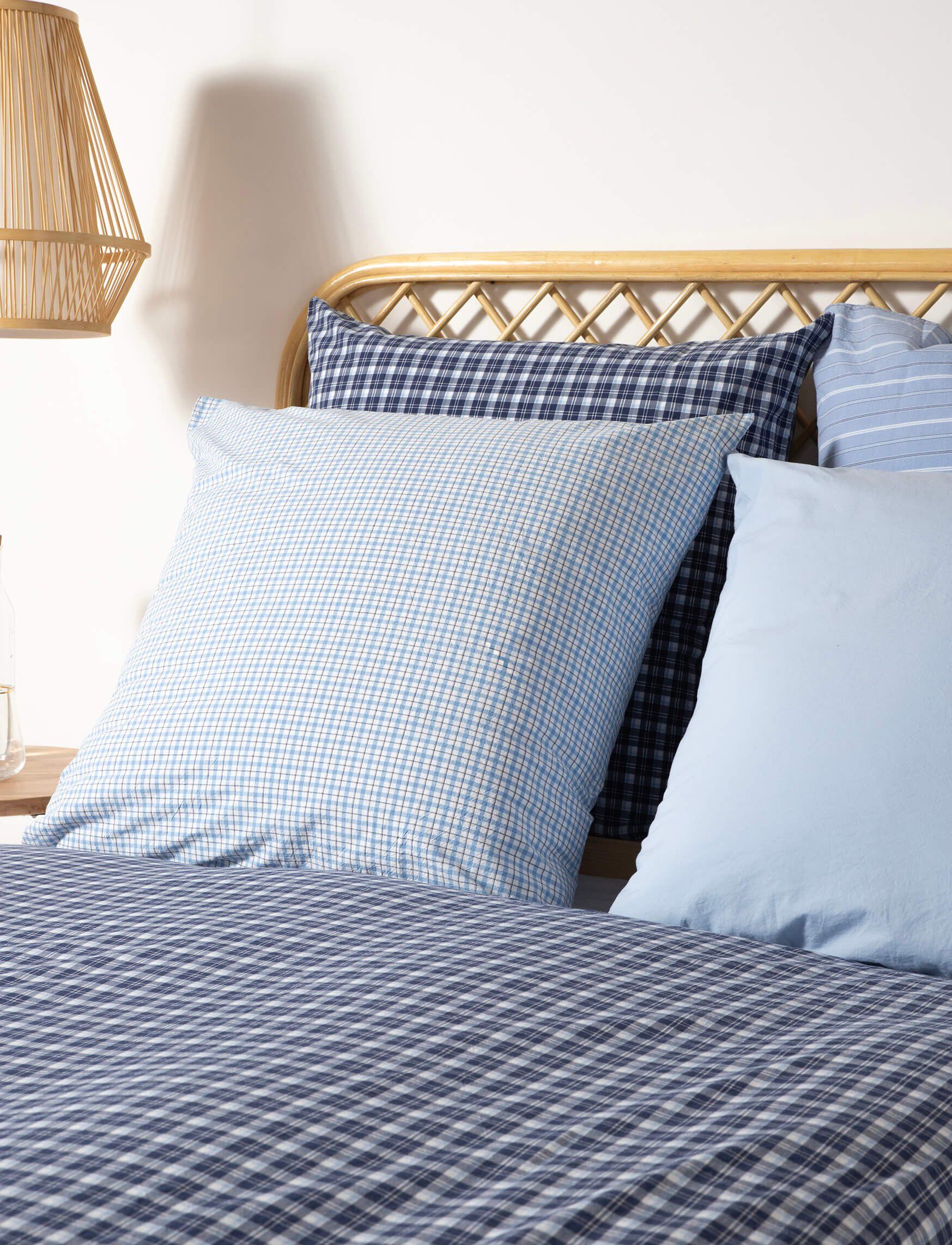 Stripe washed percale