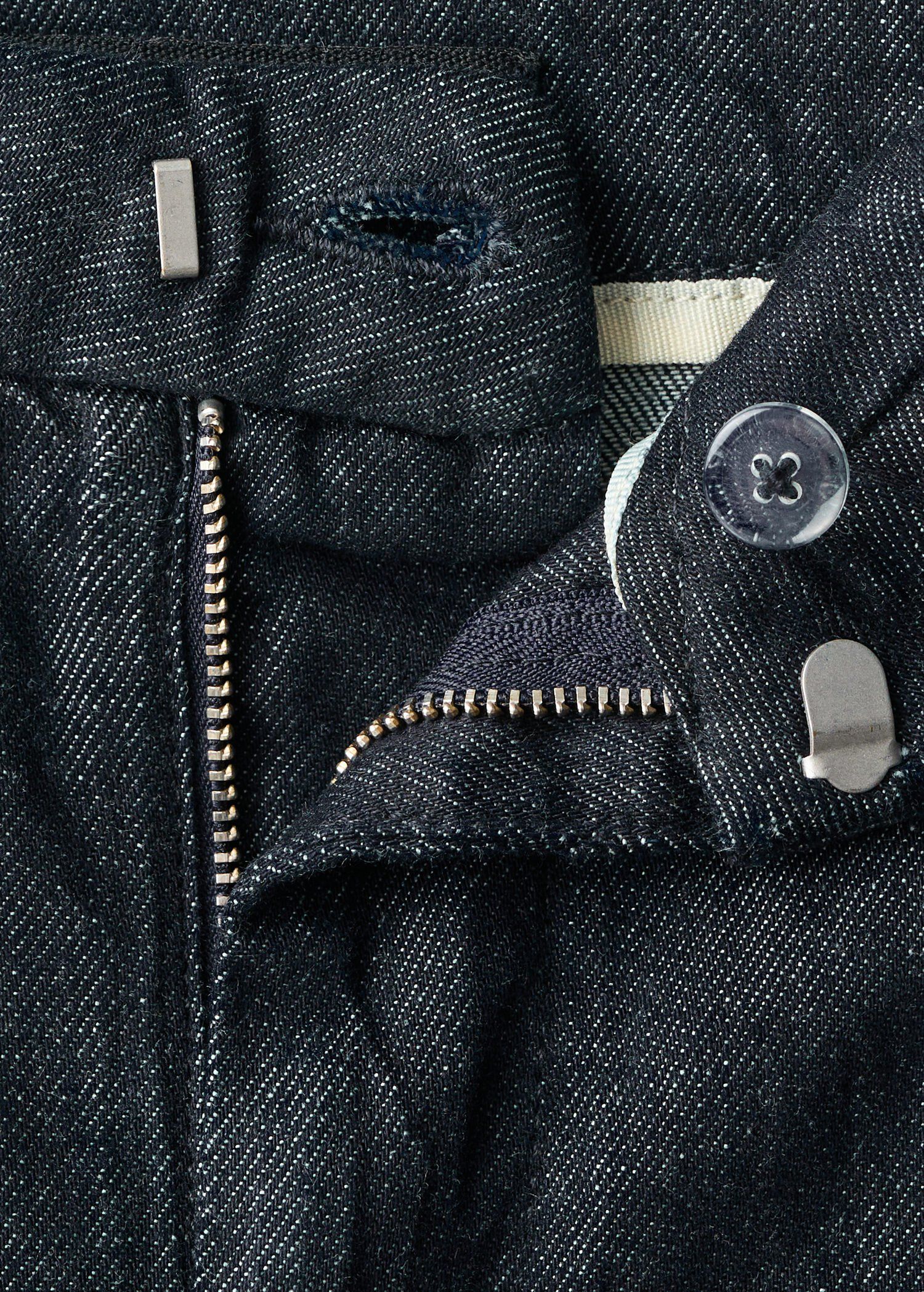 Wide-leg striped jeans