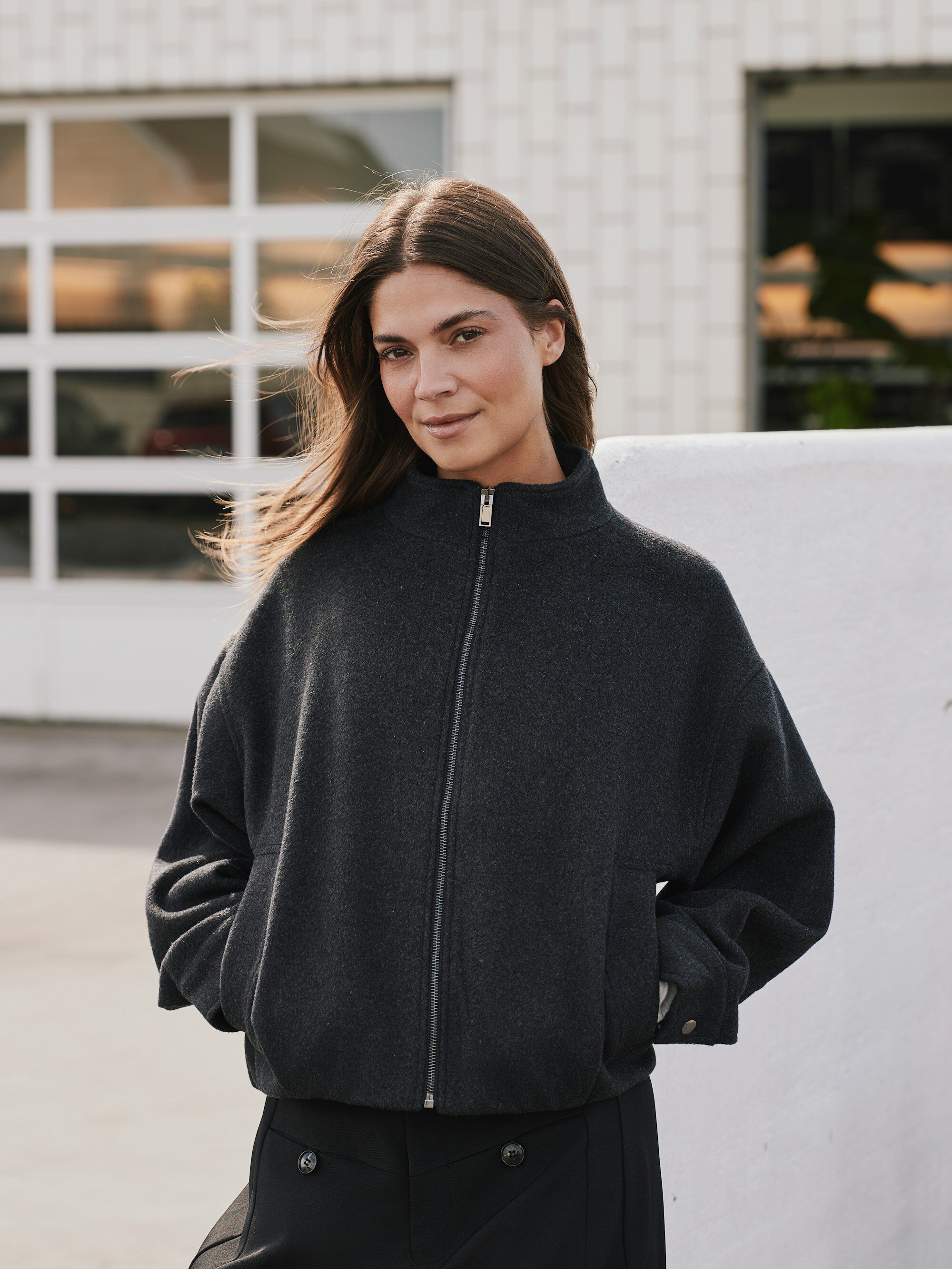 Florine Wool Bomber Jacket