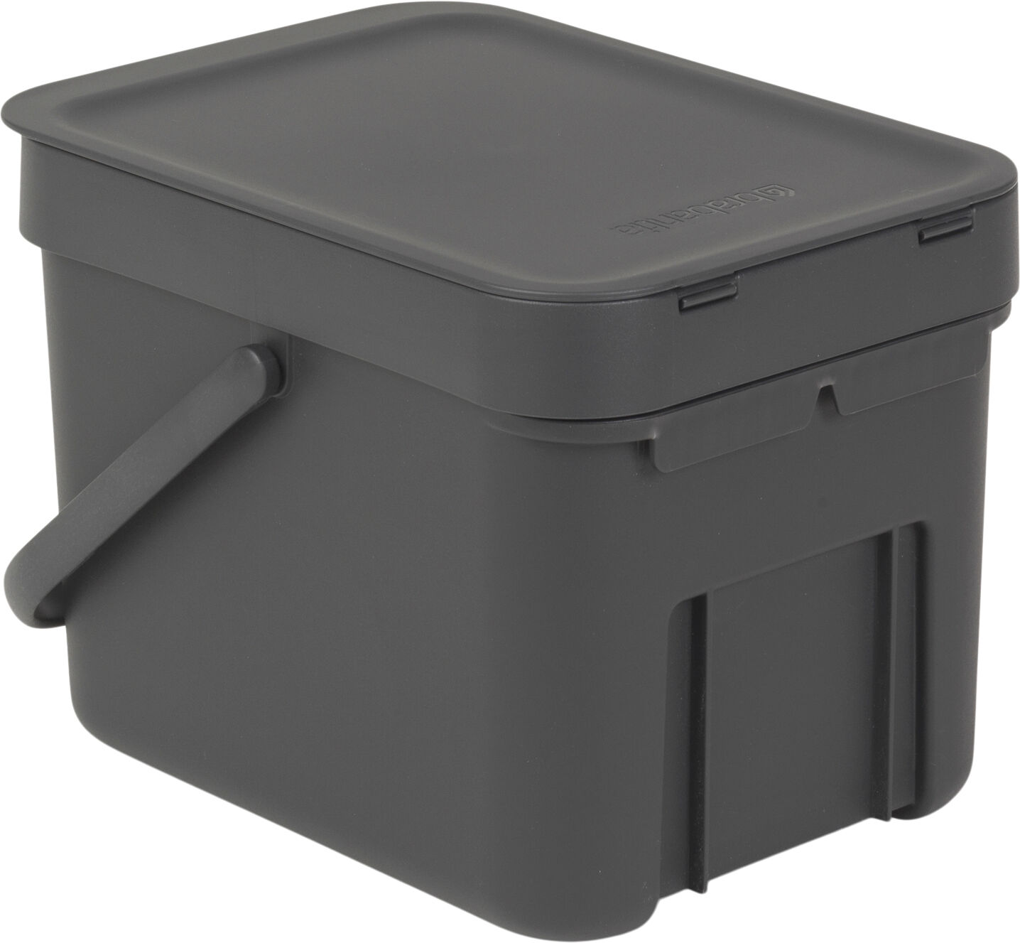 Affaldsspand m/l&aring;g sort.kon. 6 ltr