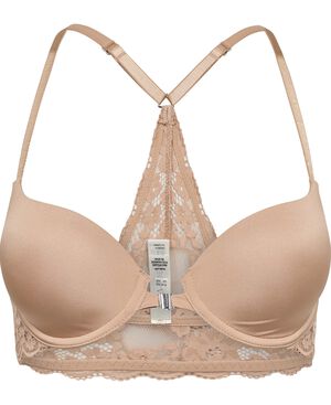 Underwired t-shirt bra with lightly