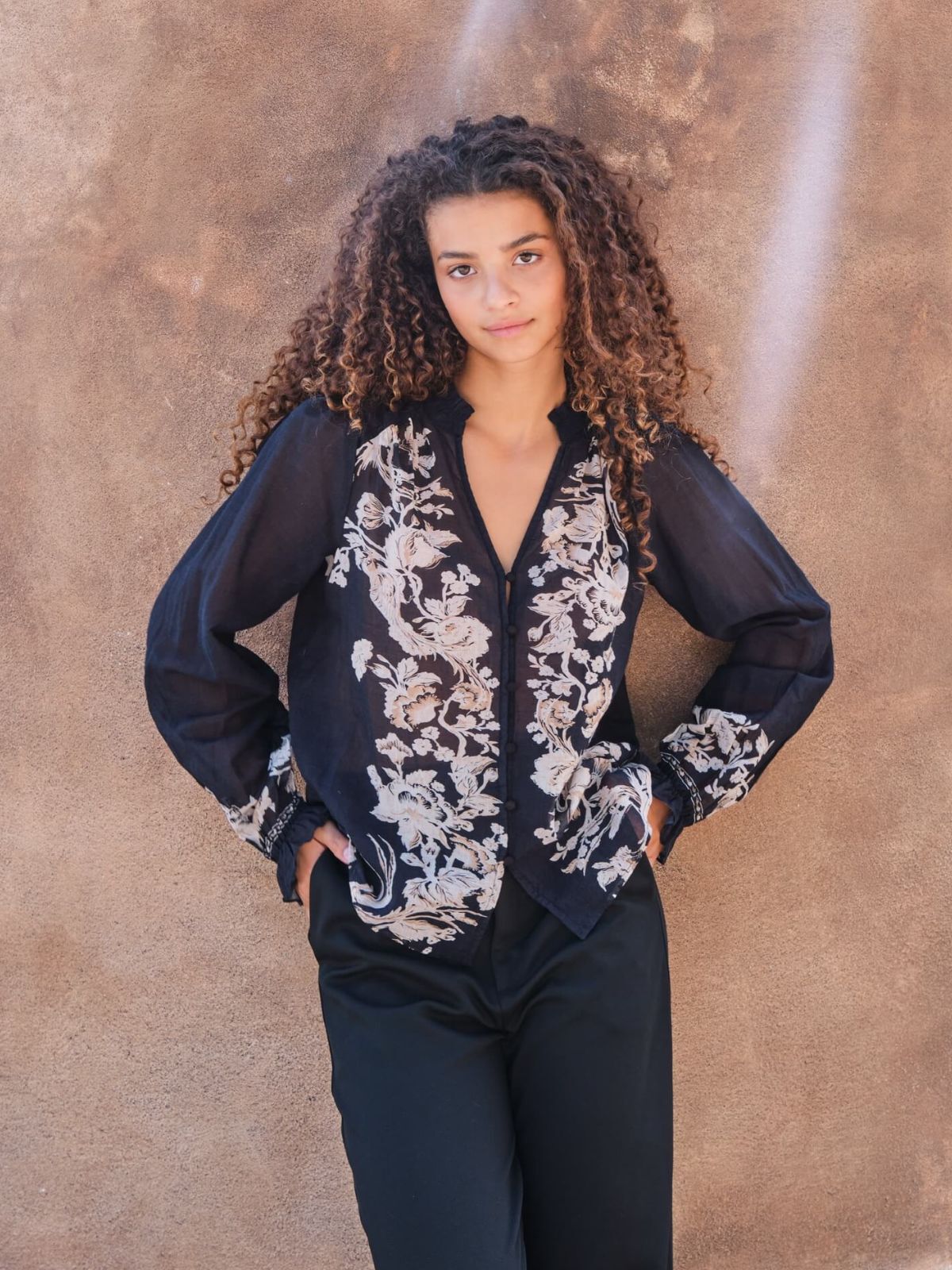 Brise Printed Voile Blouse