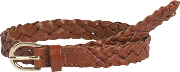 PCAVERY LEATHER BRAIDED SLIM BELT N