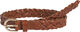 PCAVERY LEATHER BRAIDED SLIM BELT N