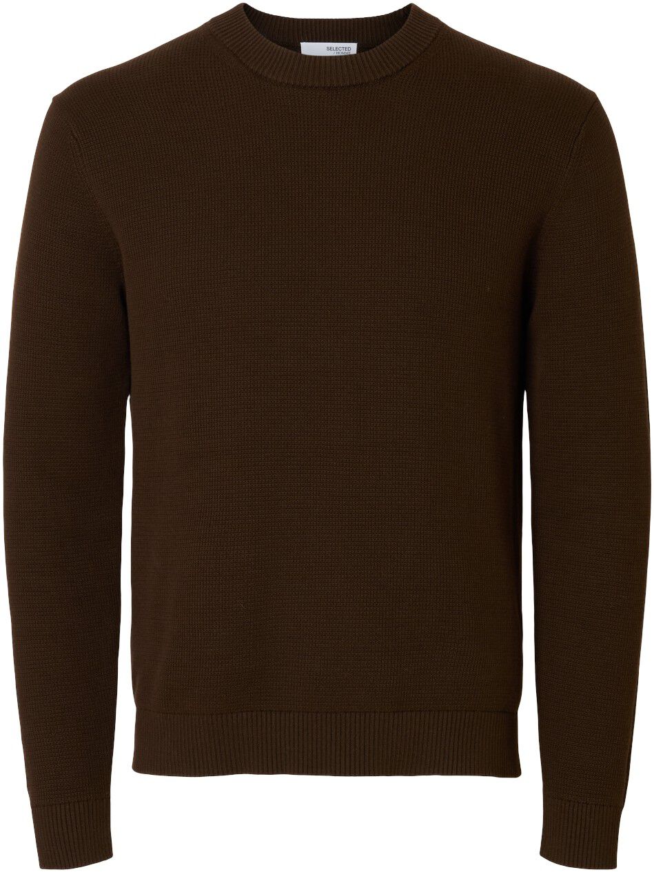 SLHDANE LS KNIT STRUCTURE CREW NECK