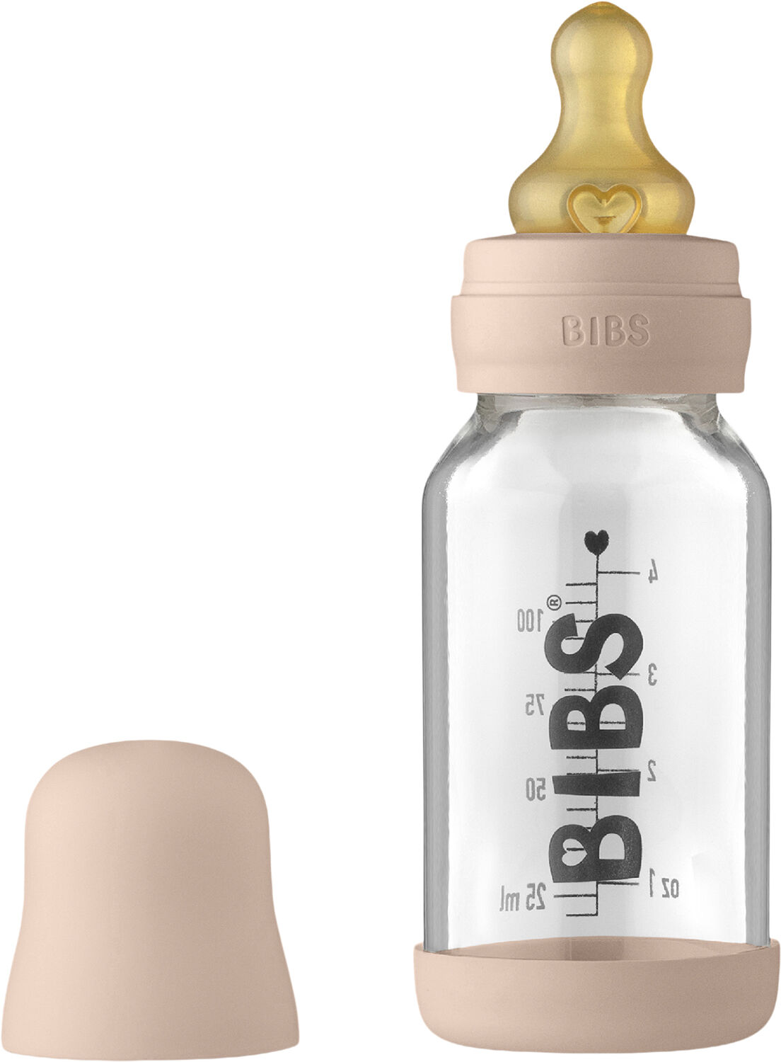 BIBS Baby Glass Bottle Complete Set Latex 110ml Blush fra BIBS 149.95 DKK Magasin.dk