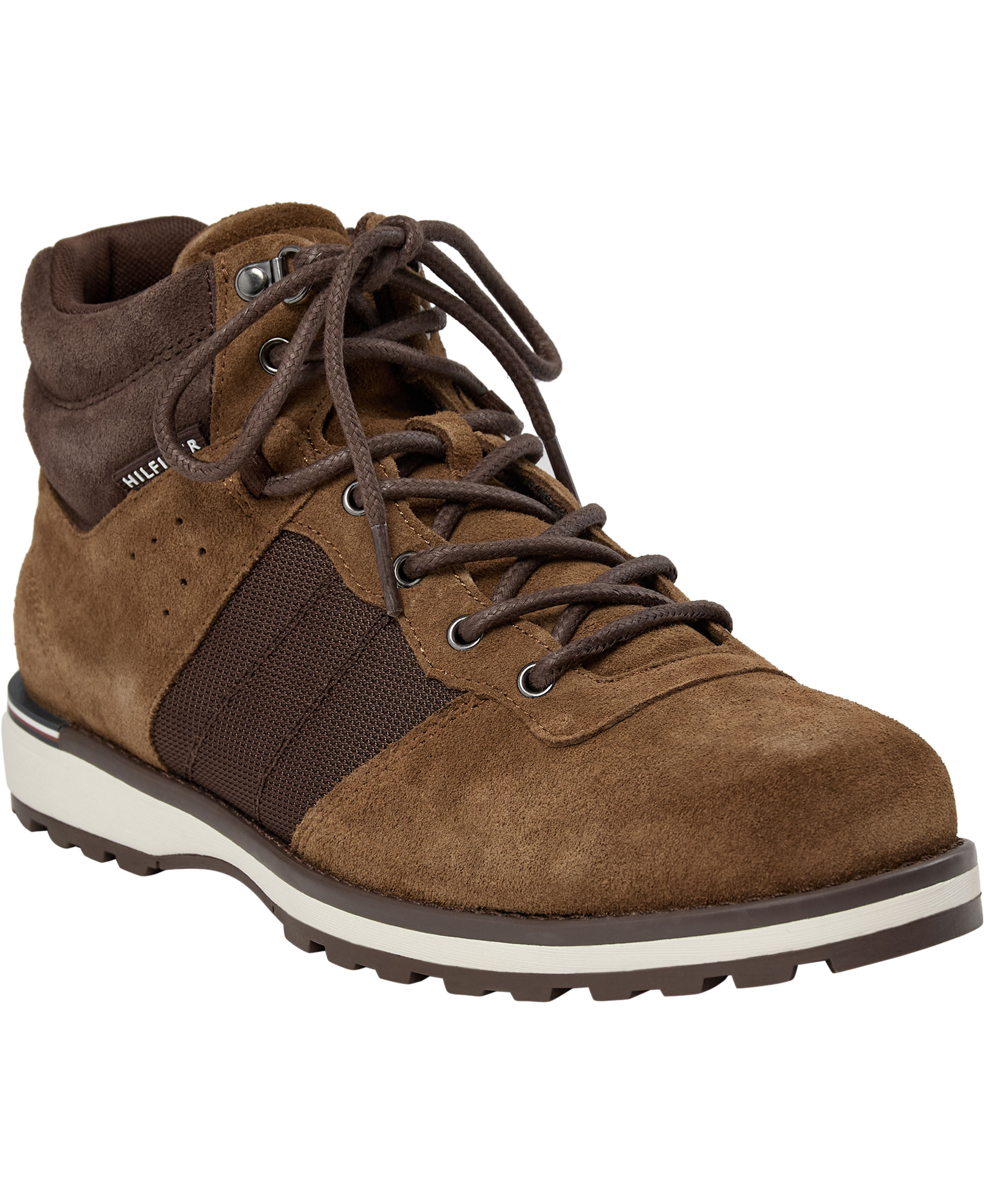 Suede Outdoor Cleat Mesh Panel Boots