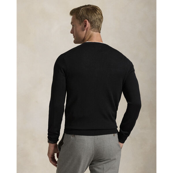 Slim Fit Washable Wool Crewneck Sweater