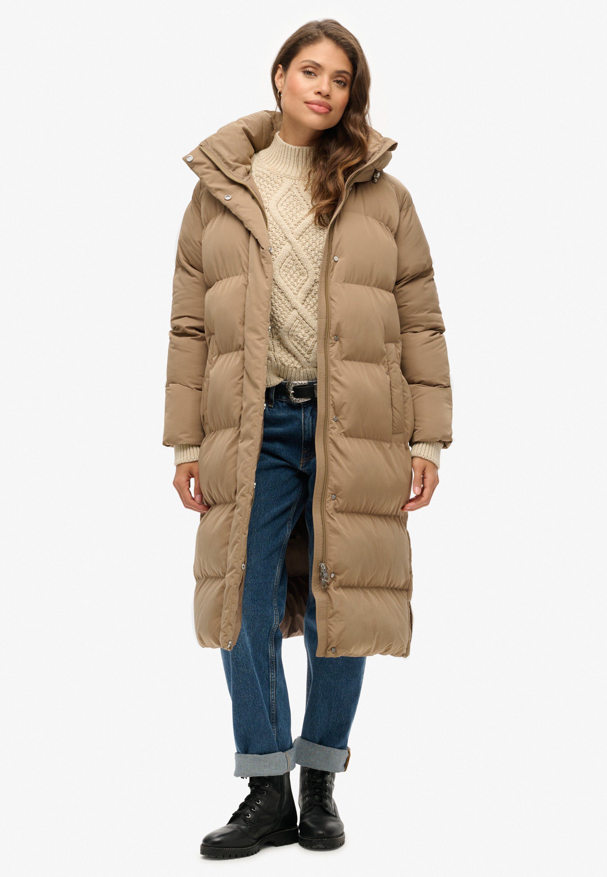 LONGLINE HOODED PUFFER JACKET