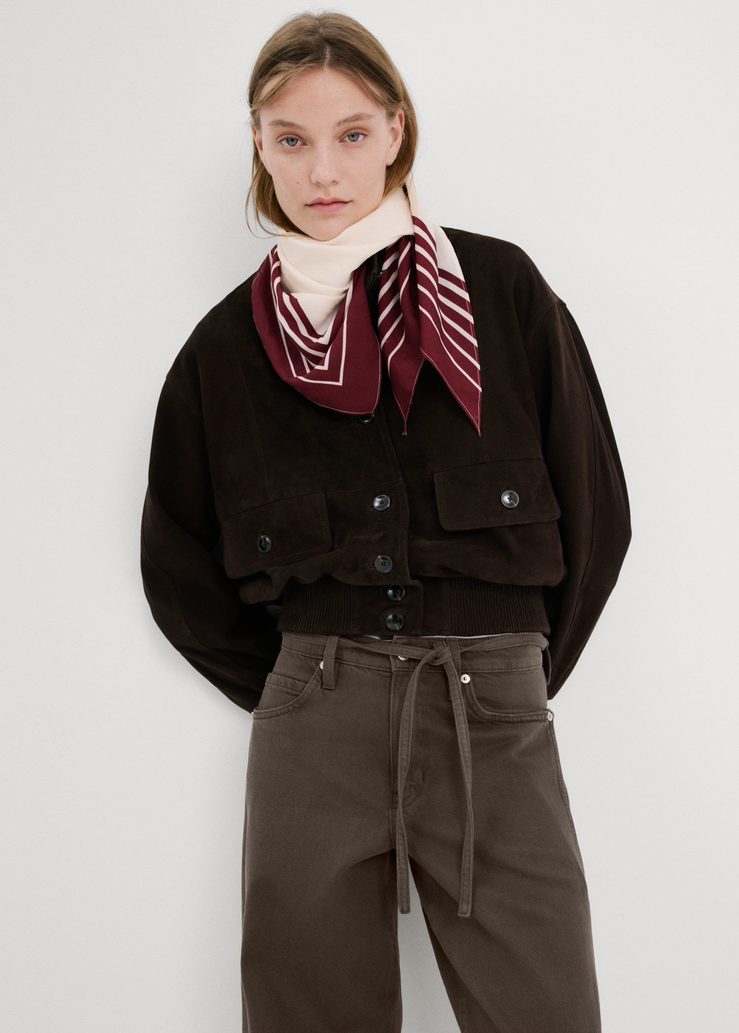 Wide-leg jeans with drawstring