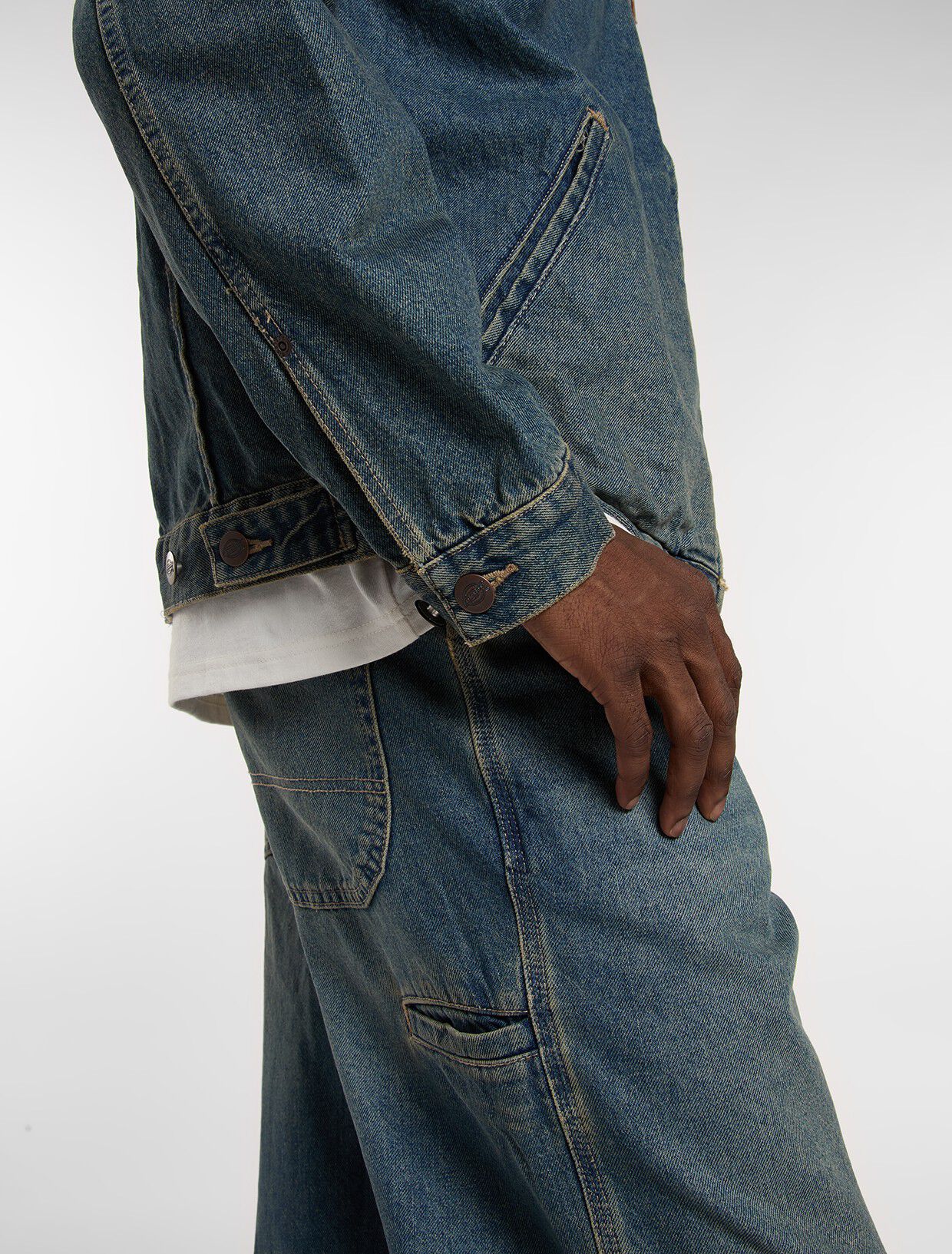 DENIM PAINTER JACKET KHAKI TINTED B