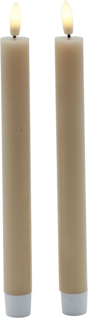 Sille Krone 2 Stk. s&aelig;t, &Oslash;2x25cm, Light Caramel