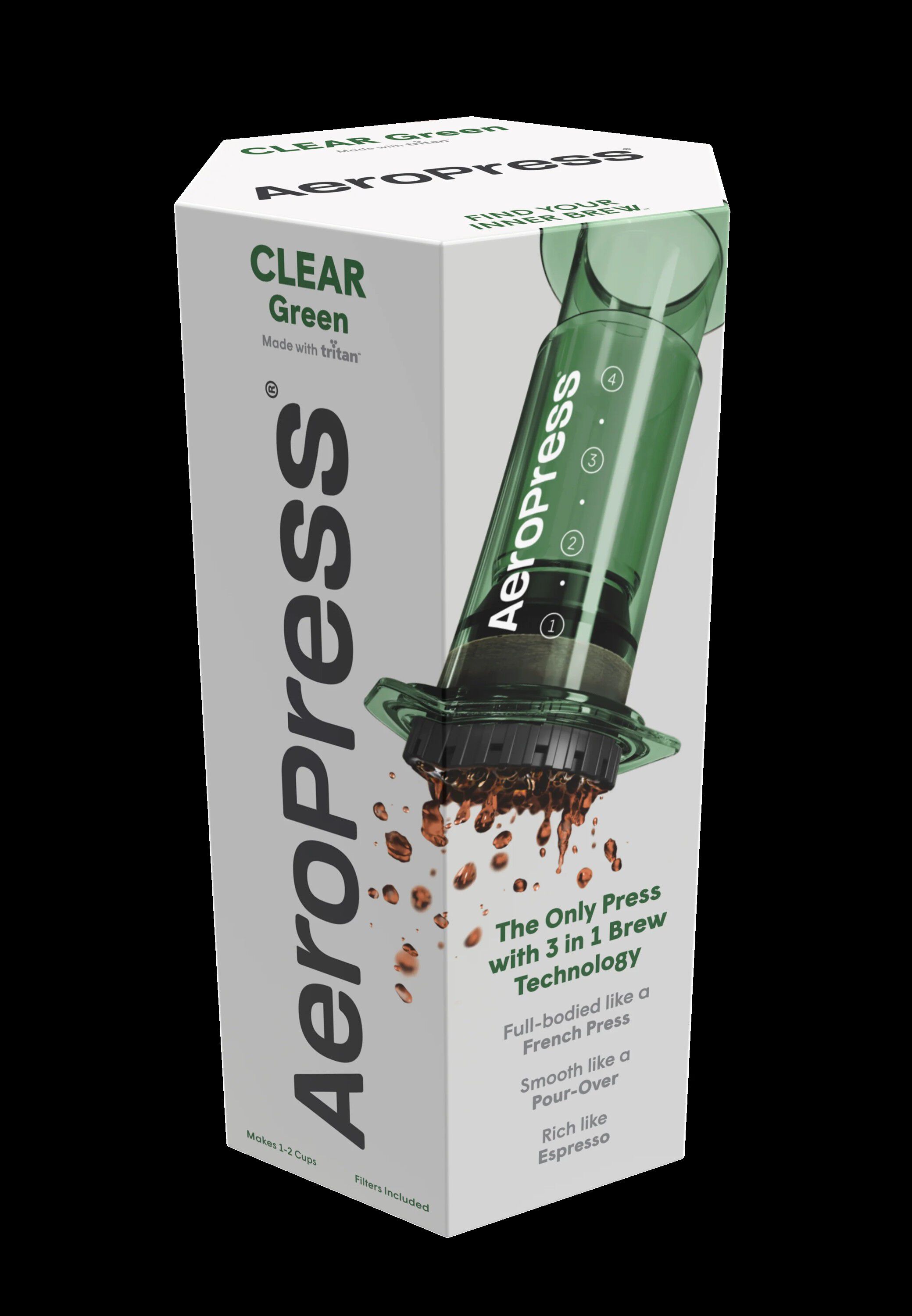 Aeropress Clear Colors Green Coffee Press