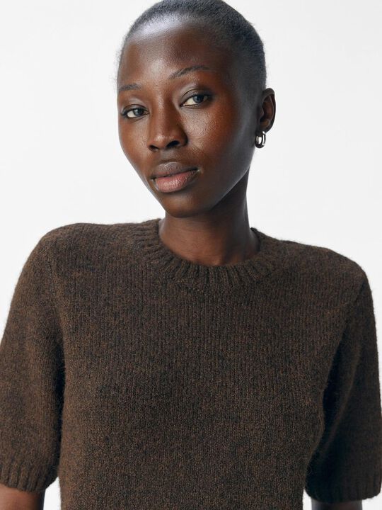 OBJSAGGIA LO S/S KNIT PULLOVER DIV