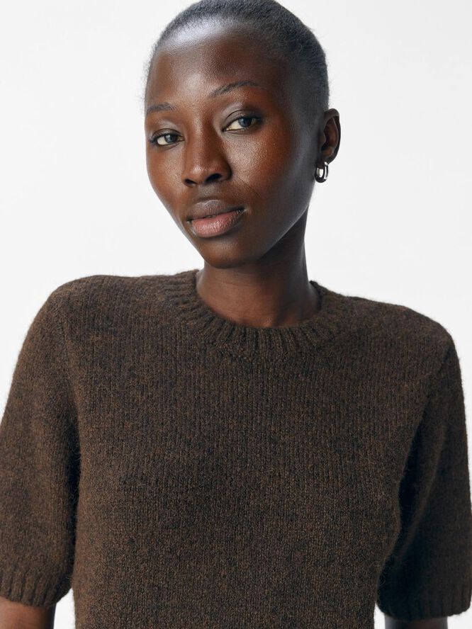 OBJSAGGIA LO S/S KNIT PULLOVER DIV