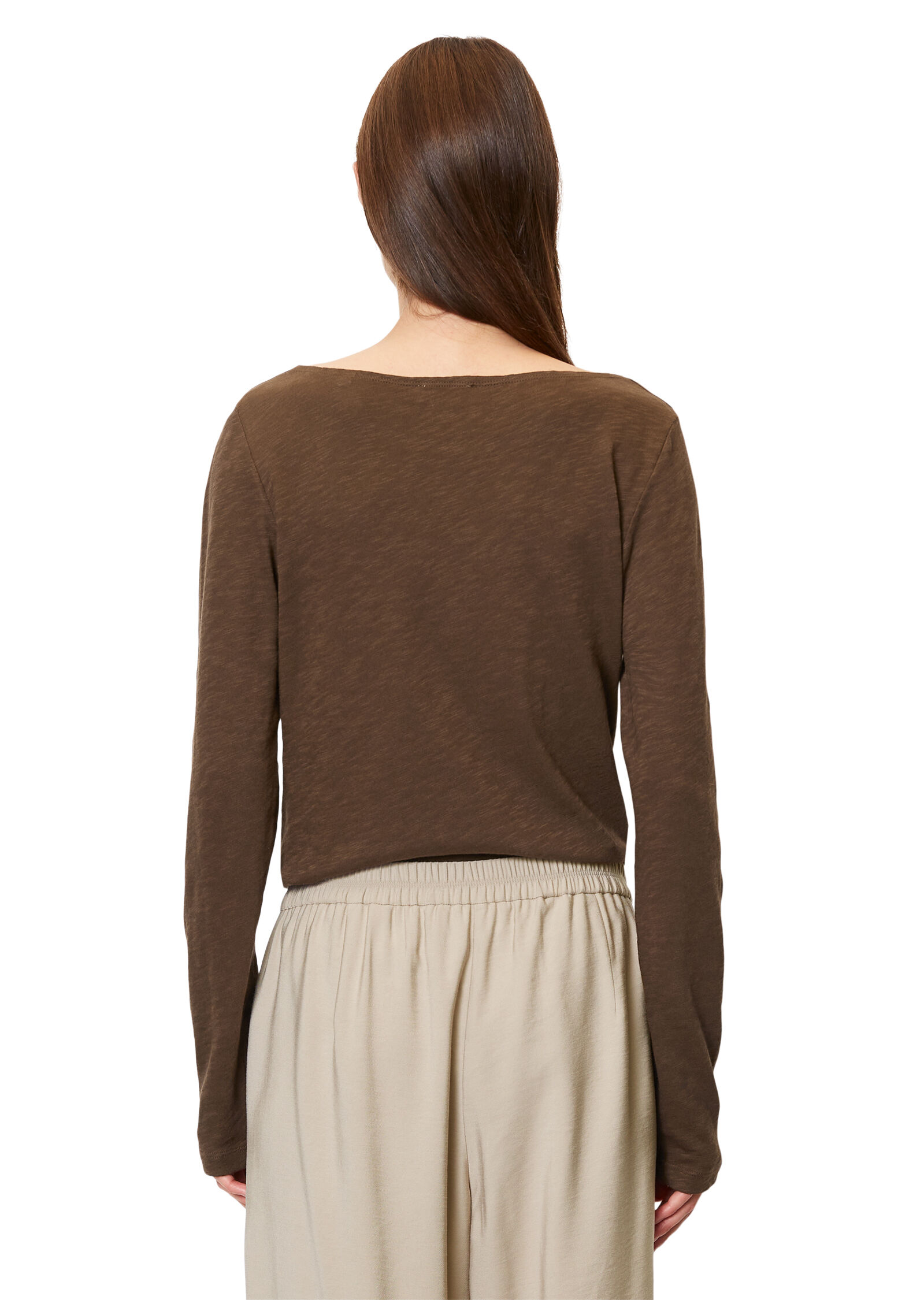 T-shirt, long sleeve, boat neck