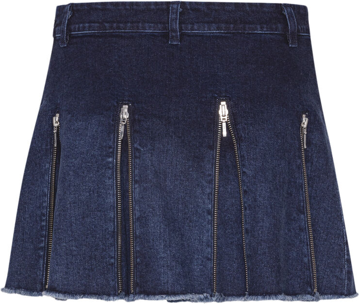 Zip Mini Pleat Skirt