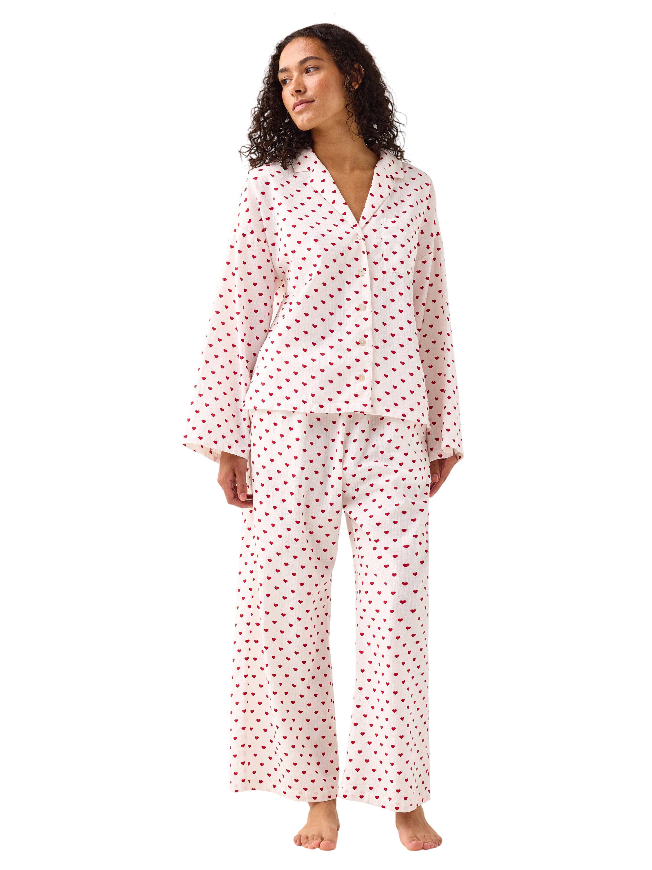 Cropped pyjama trousers in soft see