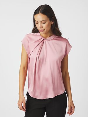 Fleur Drapy Satin Blouse