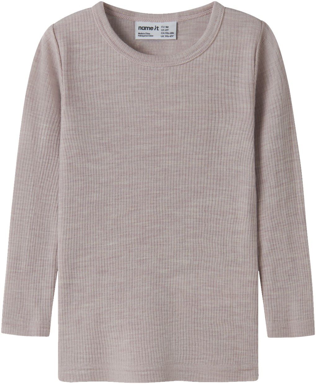 Nmnwax Wool Rib Ls Top Noos