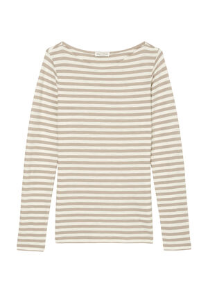 T-shirt, long sleeve, boat neck, st