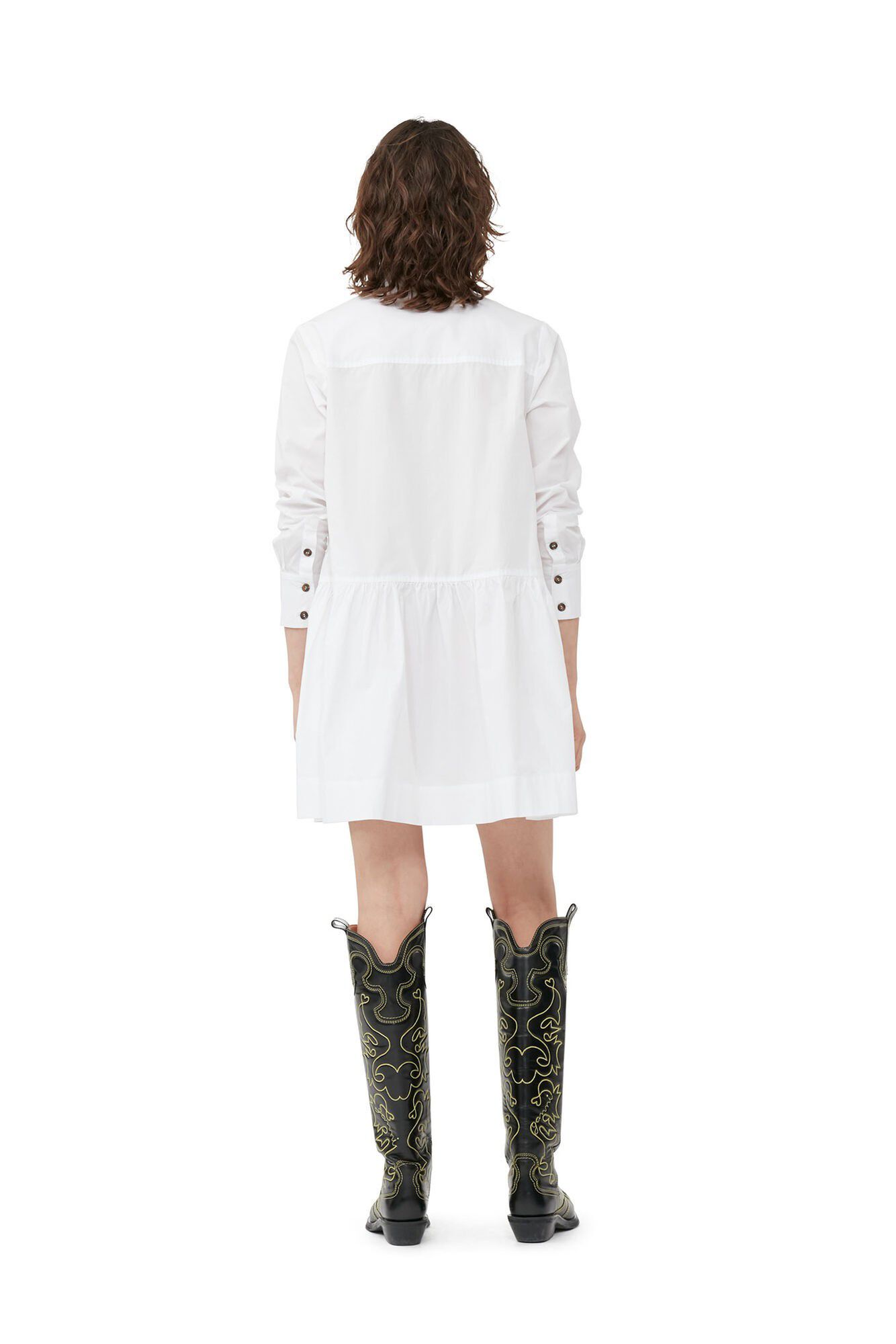 Cotton Poplin Mini Shirt Dress