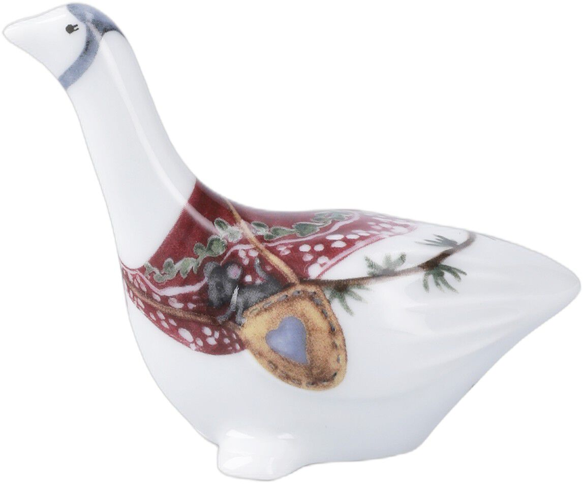 Hammersh&oslash;i Christmas G&aring;s H8 cm hvid m. deko