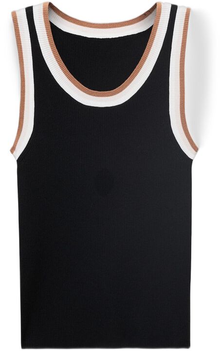 Knitted top with contrast details