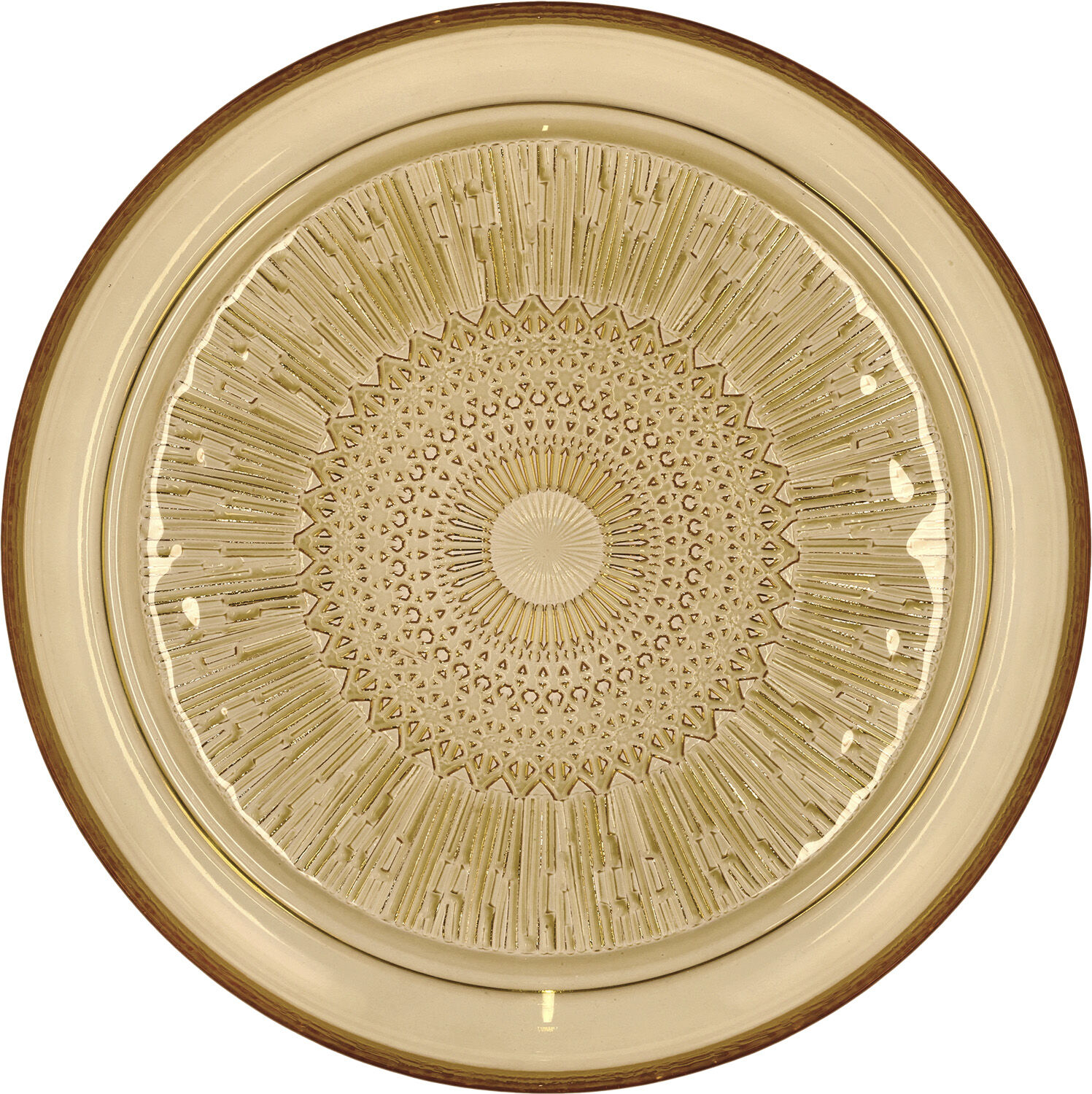 Glastallerken Kusintha 25 cm Amber