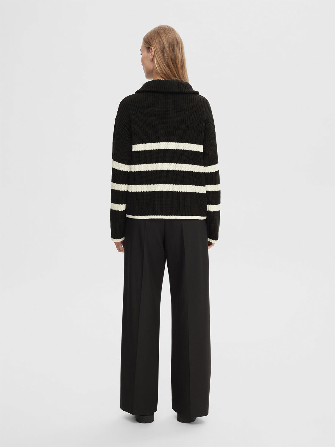 SLFBLOOMIE LS KNIT HALF ZIP