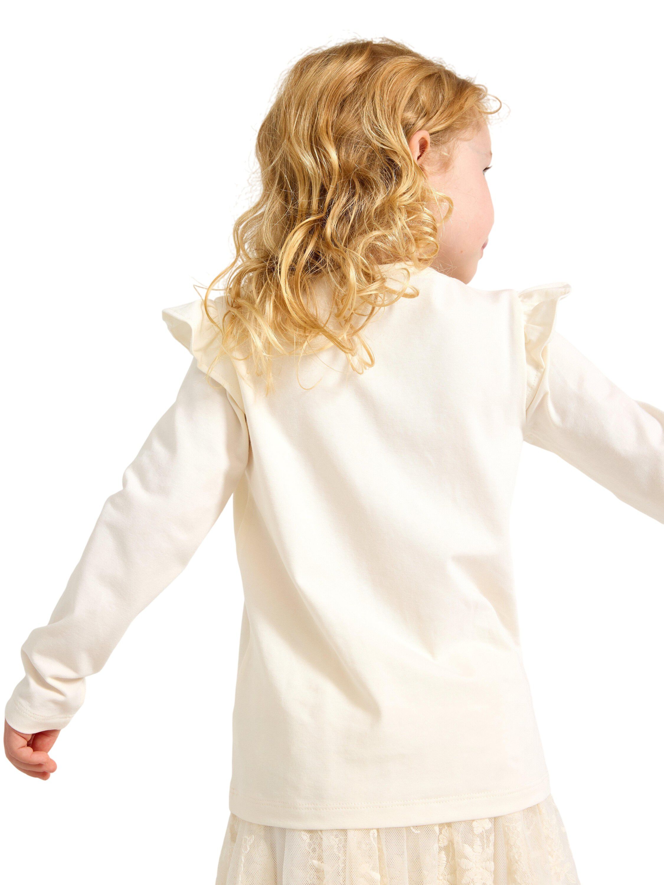 Long-sleeved top in soft cotton jer