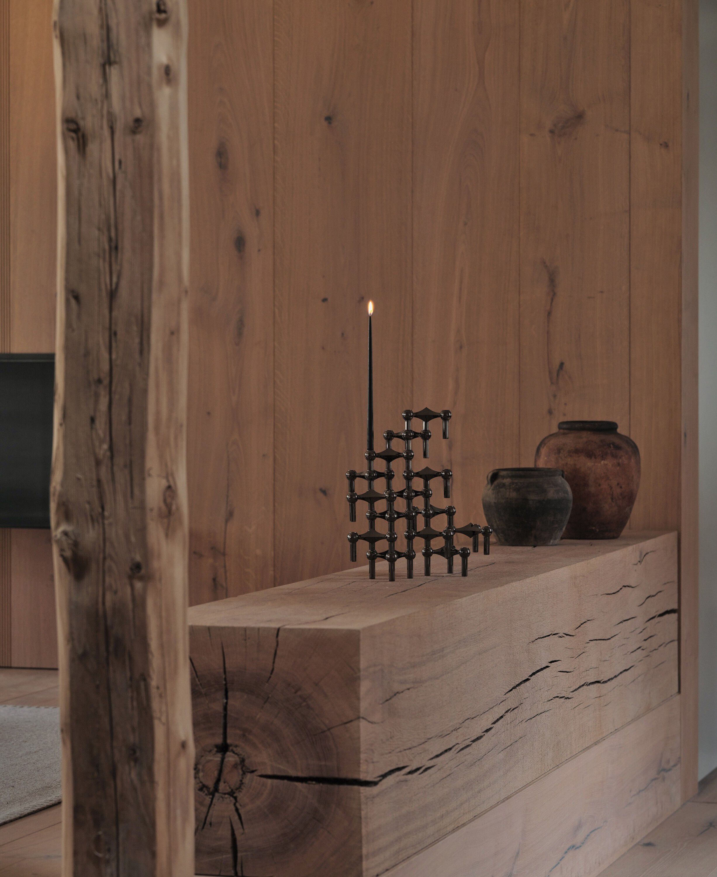 STOFF Nagel&reg; lysestage sort krom