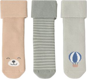 Sock 3 pack terry with soft cu