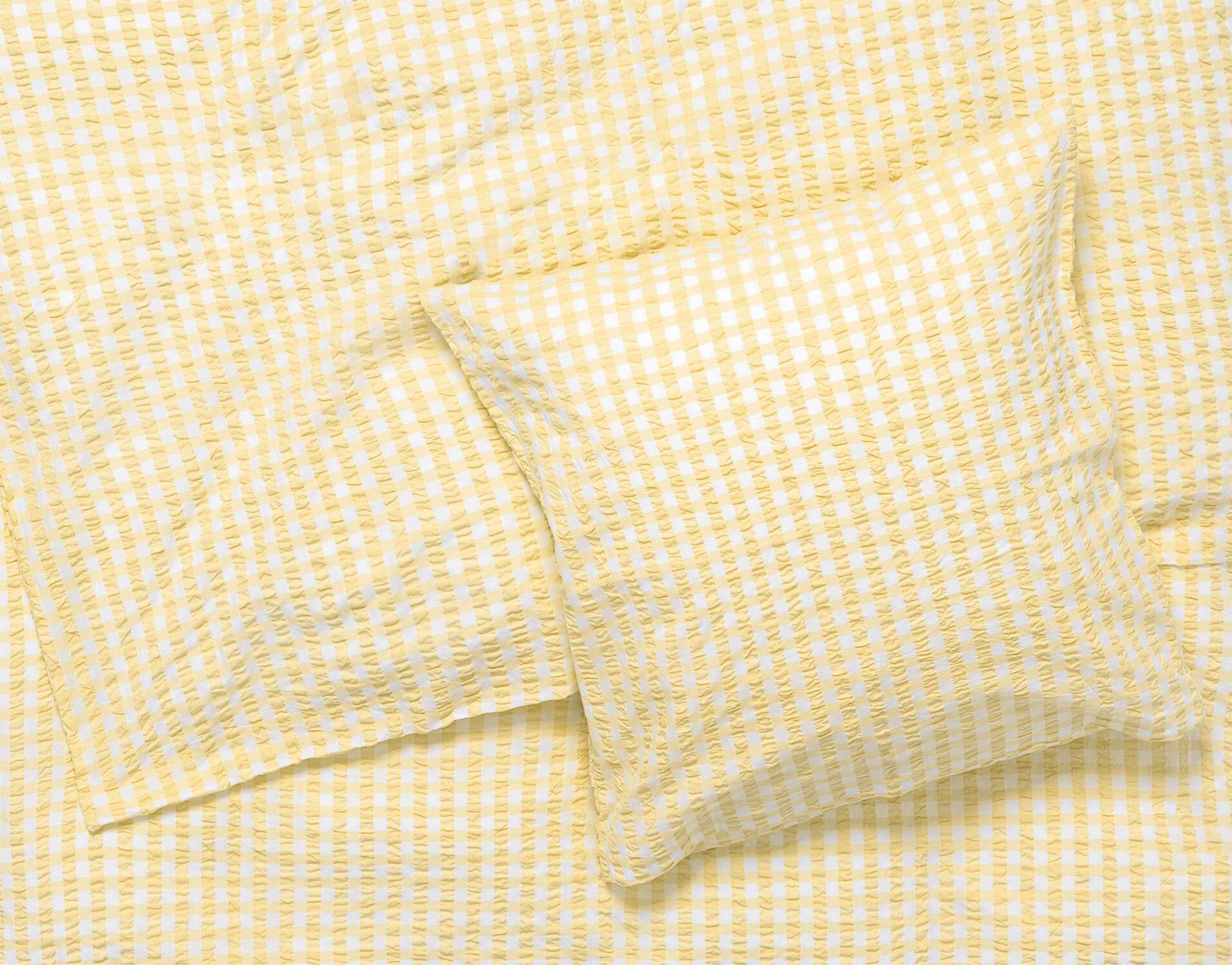 B&aelig;k&B&oslash;lge Senget&oslash;j gul/hvid 140x200 cm DK