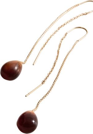 Resin drop hanging earrings