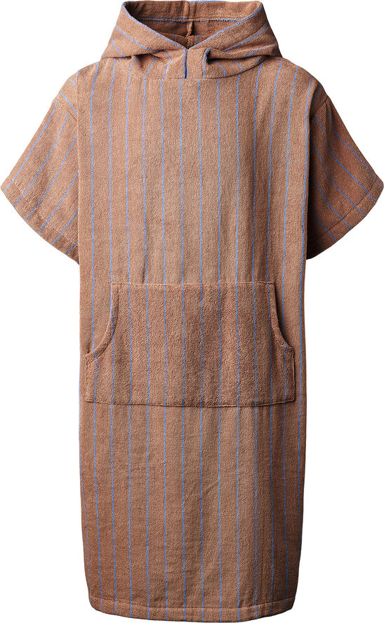 Naram Poncho - camel & ultramarine