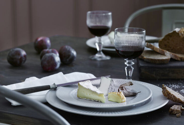 Plissé flad tallerken 20 cm.