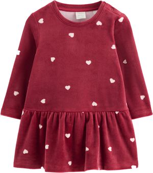 Dress Velour hearts