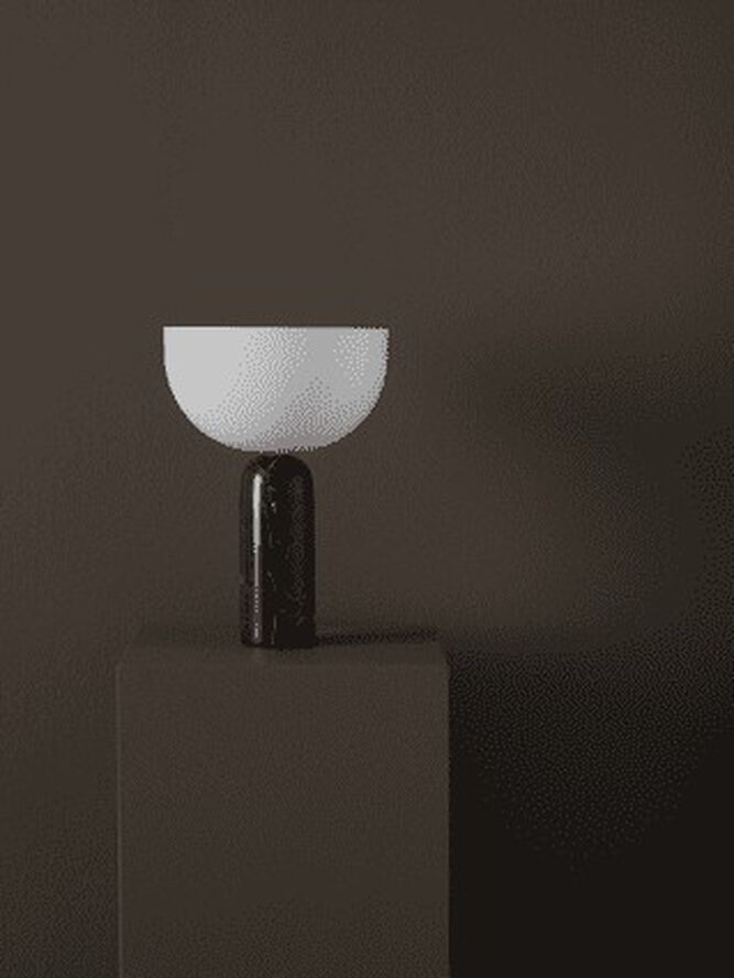 Kizu Table Lamp, Black marble, Small